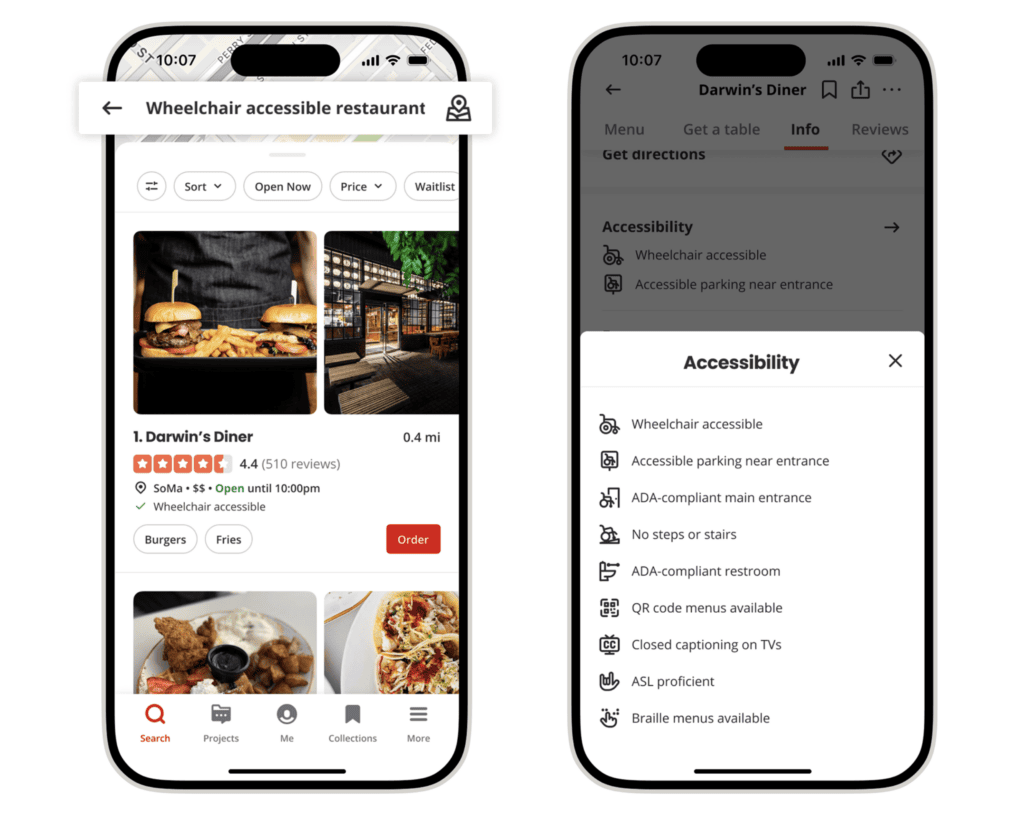Yelp Boosts Accessible Search Options